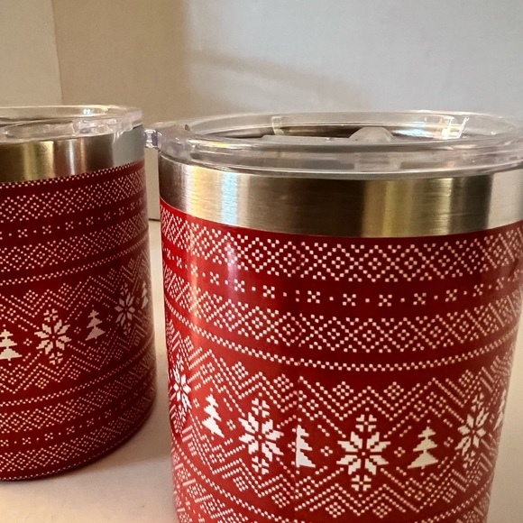 BROOKLYN STEEL CO. 12 oz Holiday Stainless Steel Wine Tumblers with Lids - Picture 8 of 12